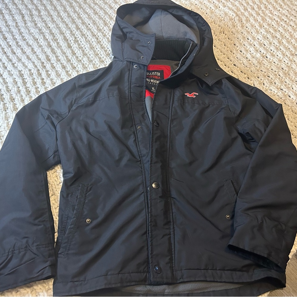 Hollister womens xl all weather Hooded coat